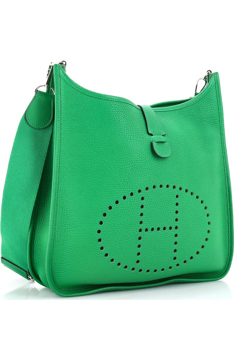 Pre-Owned Hermes Evelyne Bag Gen III Clemence GM, Alternate, color, Green
