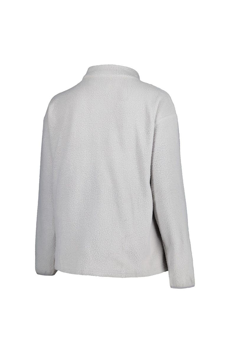 PROFILE Women's Profile Gray Denver Broncos Plus Size Sherpa Quarter-Zip Jacket, Alternate, color, 