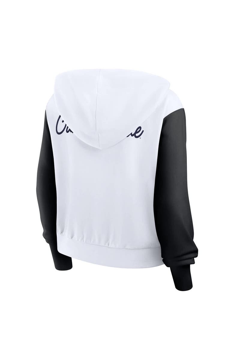 Nike Women's Nike White Alabama Crimson Tide Cropped Beyond Capability Color-Block Script Full-Zip Hoodie, Alternate, color, White