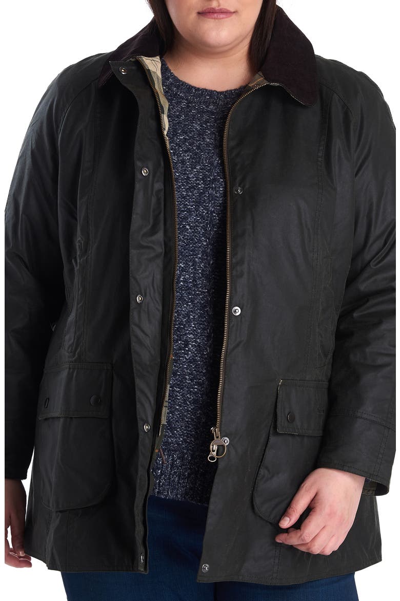 Beadnell Waxed Cotton Jacket, Alternate, color, SAGE