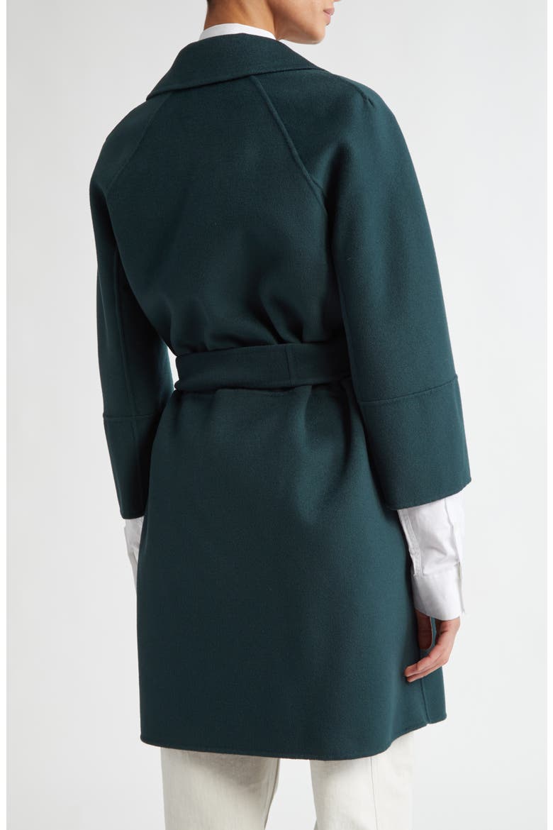 Arona Double Face Wool Belted Coat, Alternate, color, GREEN