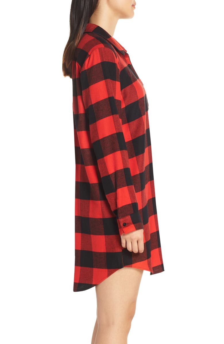 Nordstrom Flannel Nightshirt, Alternate, color, 
