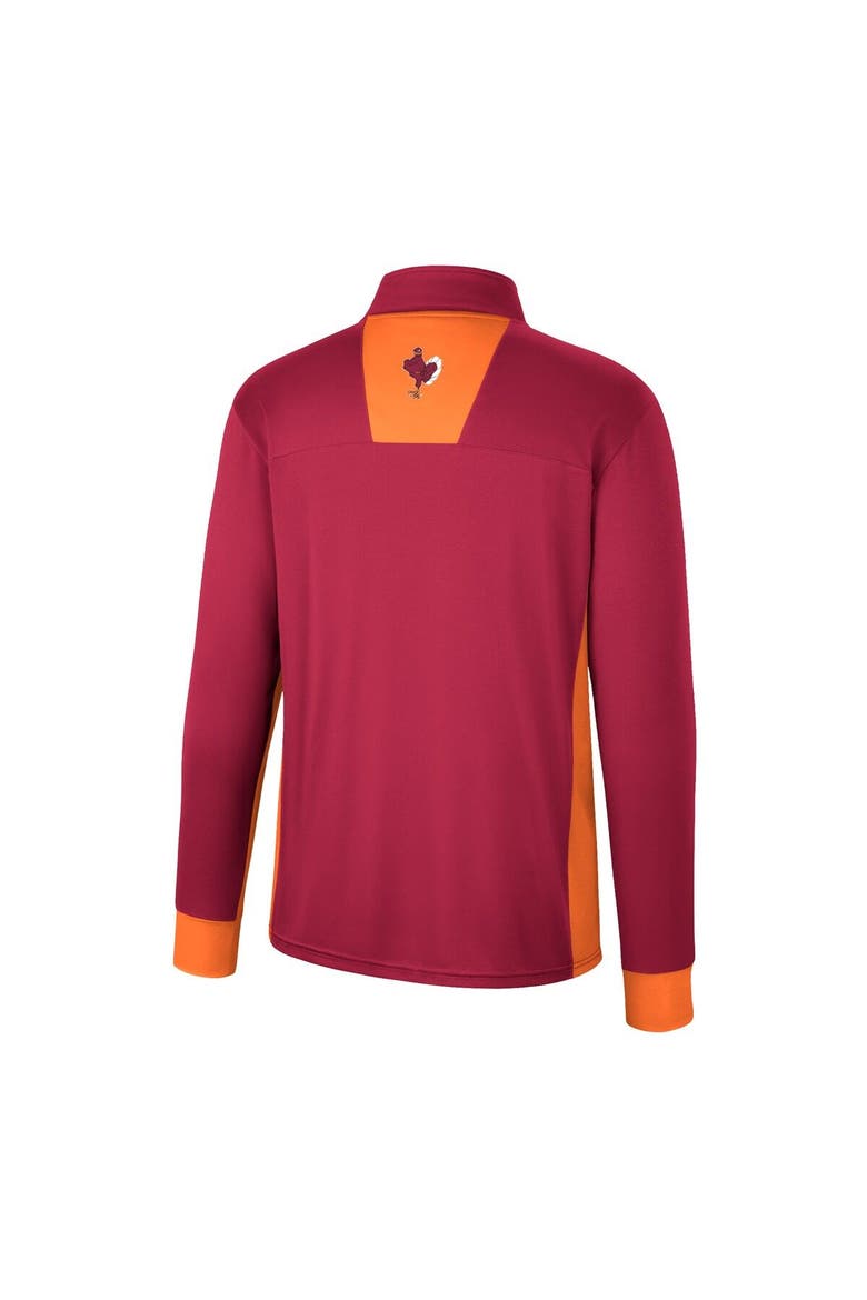 Men's Colosseum Maroon Virginia Tech Hokies Bart Quarter-Zip Windshirt, Alternate, color, Maroon