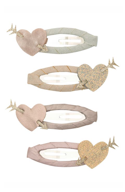 Kids' 4-Pack Cupid Heart Clic Clac Hair Clips (Big Kid)