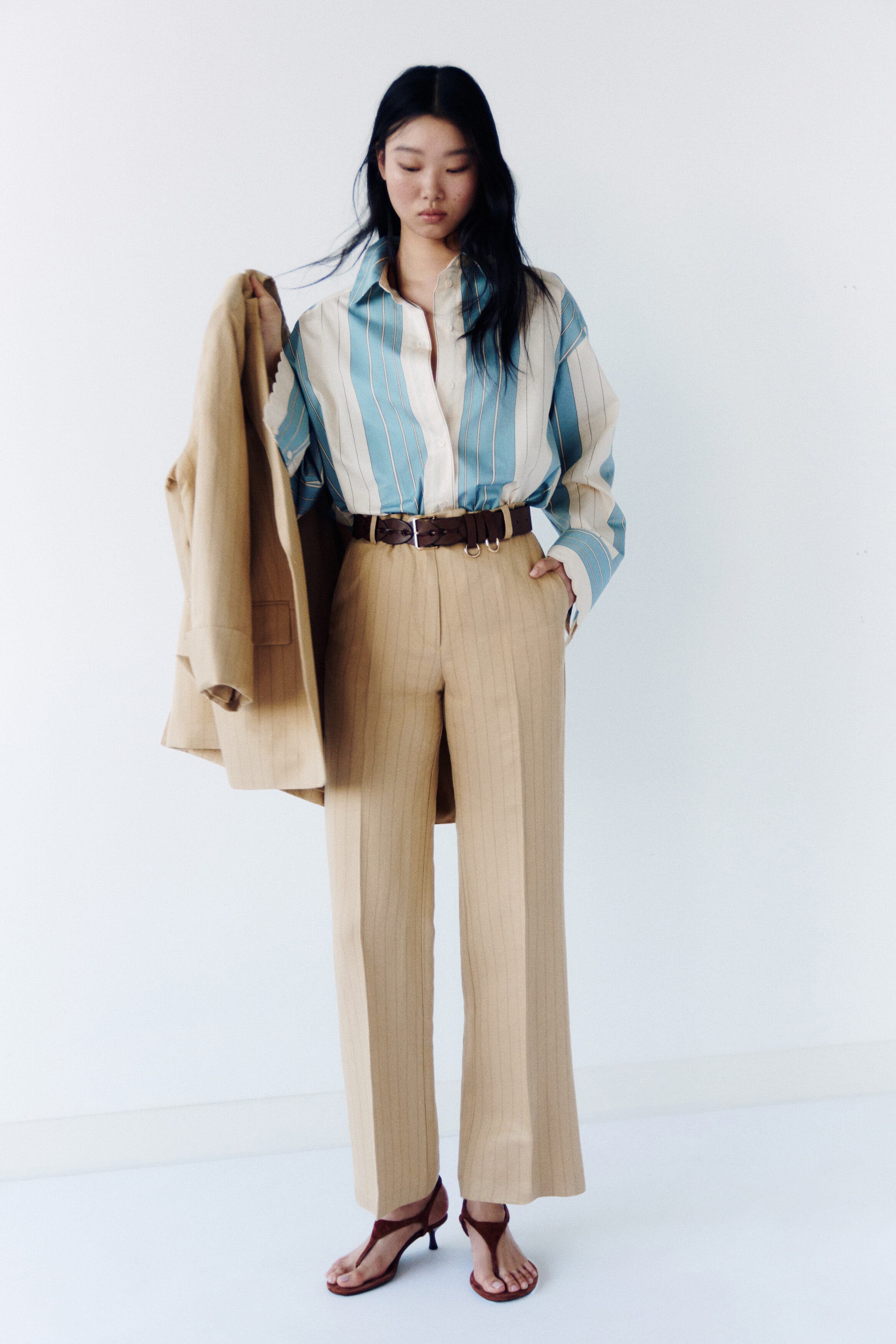 Tailored Linen-blend Trousers - image 2