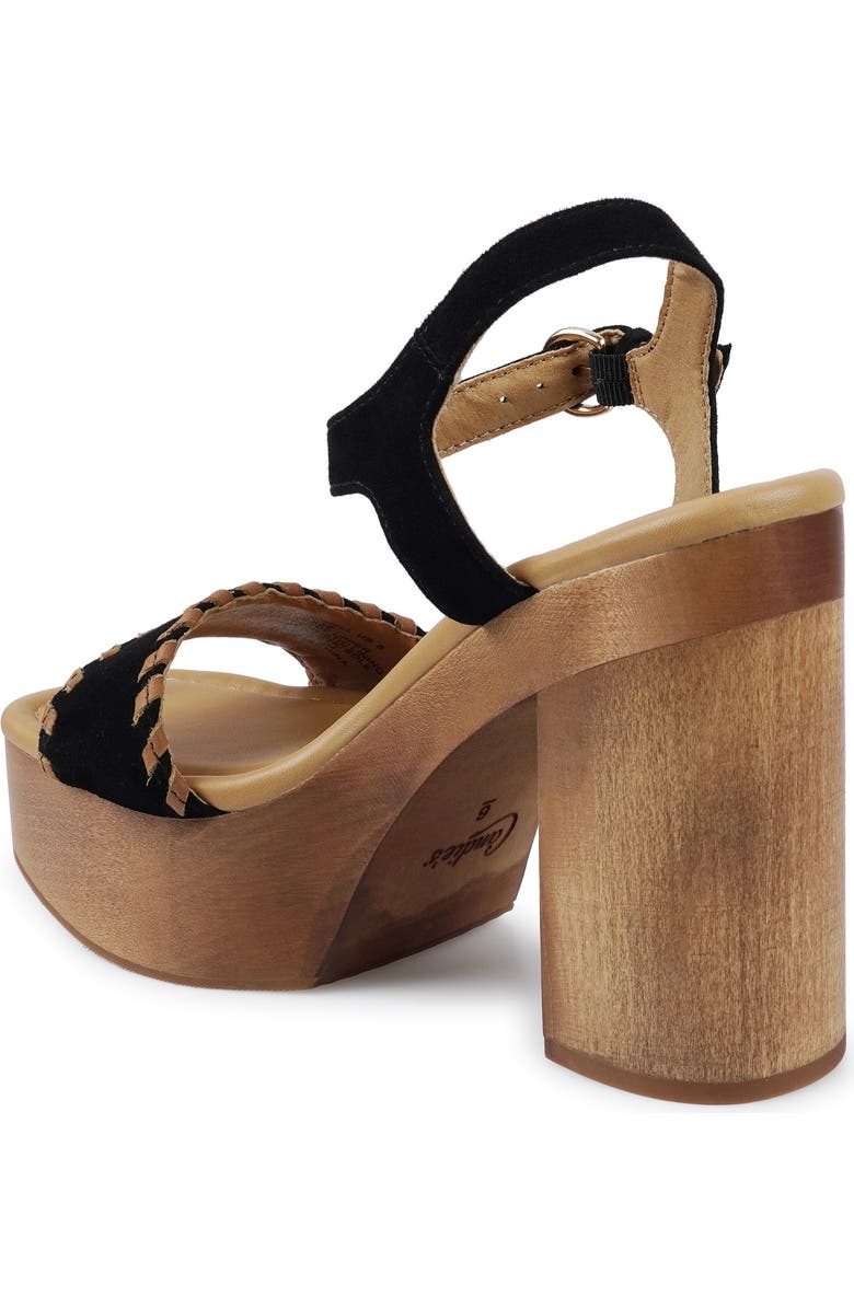 Candie's Michell Platform Slide Sandal, Alternate, color, Black Suede