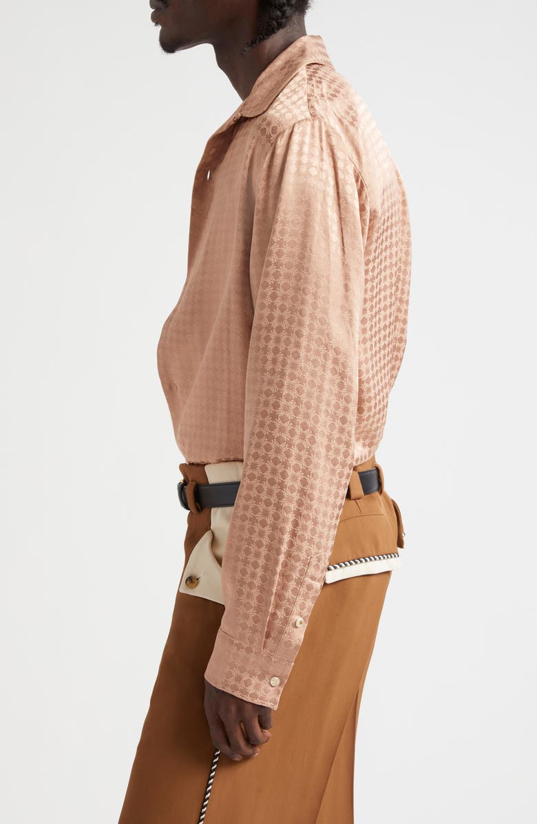 AMIRI MA Quad Satin Button-Up Shirt, Alternate, color, 