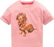 Mini Boden Kids' Painted Dog Graphic T-Shirt