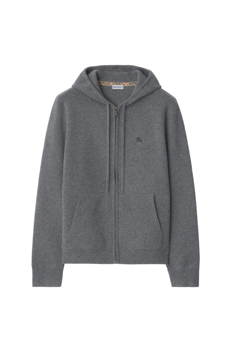Cashmere Blend Zip Hoodie, Alternate, color, Grey