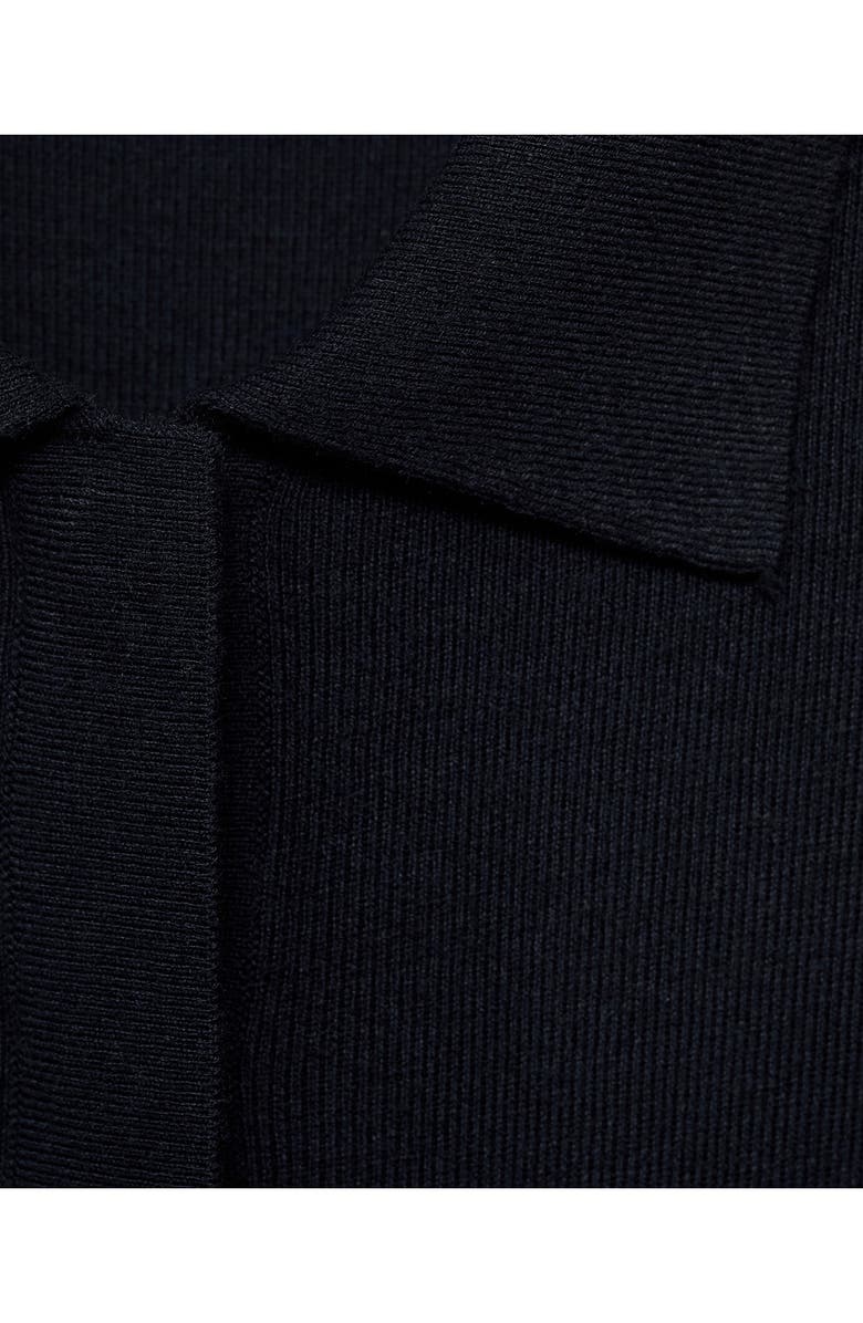 MANGO Polo Sweater, Alternate, color, Navy