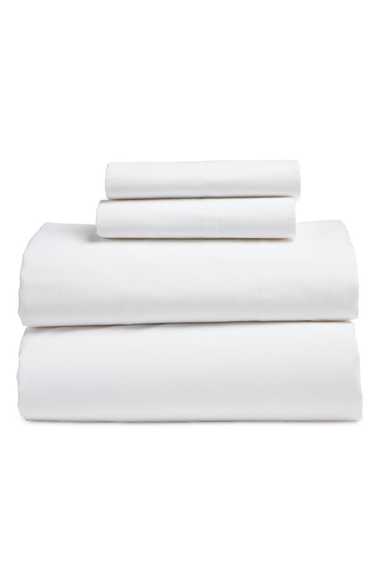 Nordstrom Organic Cotton Percale Sheet Set, Main, color, White