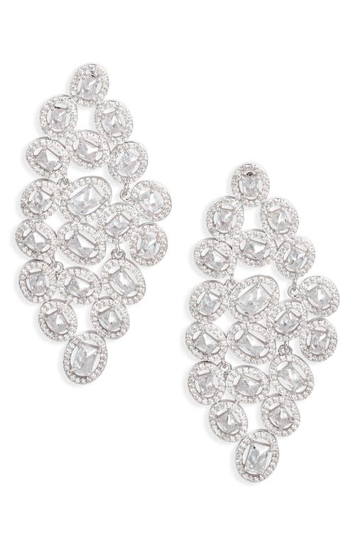 NORDSTROM NORDSTROM CUBIC ZIRCONIA CLUSTER STATEMENT EARRINGS