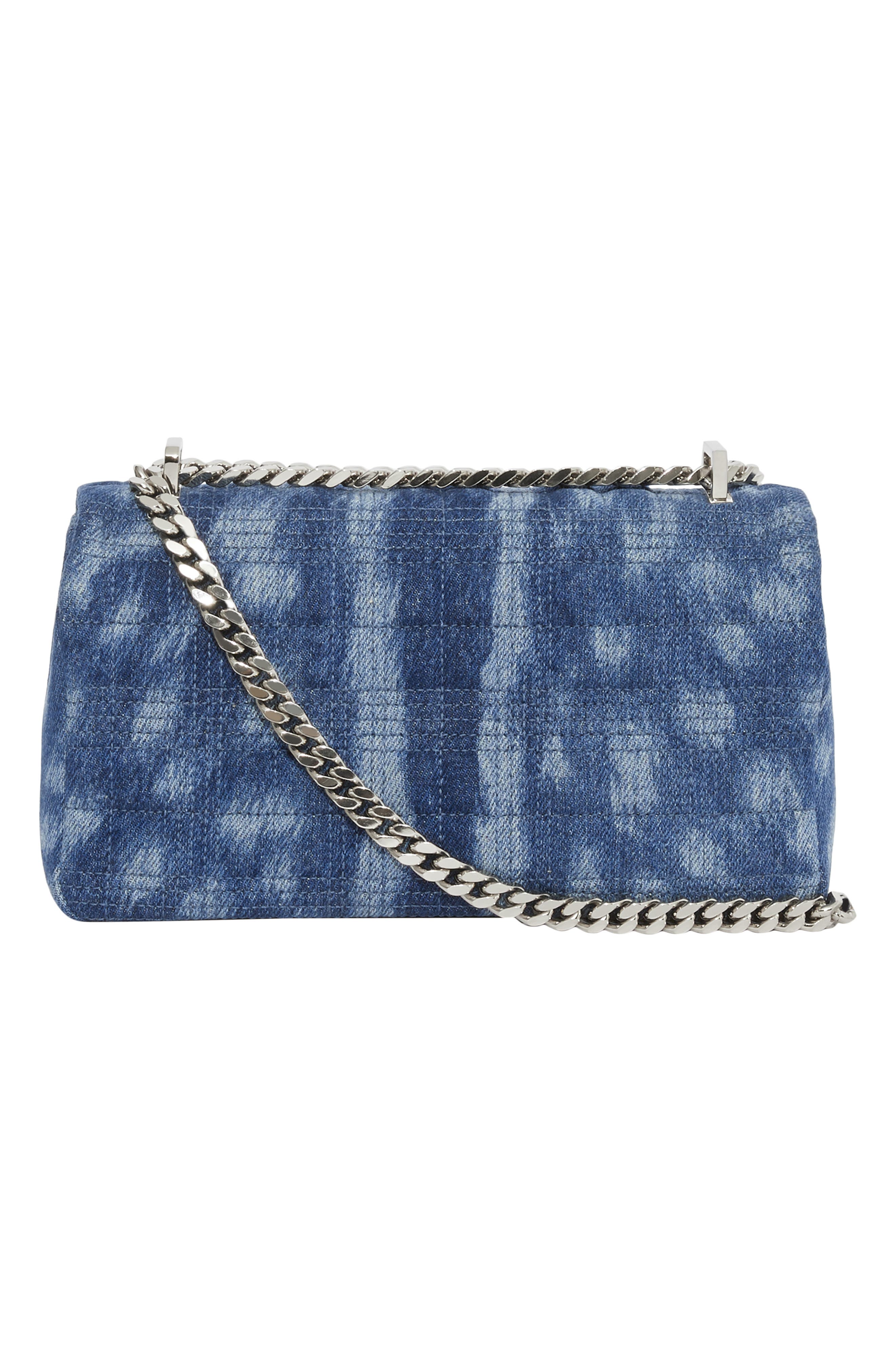 Burberry Small Lola Quilted Denim Shoulder Bag, Alternate, color, 