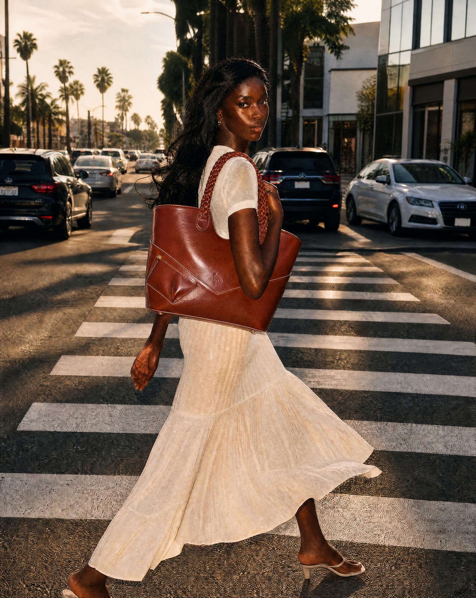 Fefe Carryall Large Structured Tote, Alternate, color, Cacao Brown