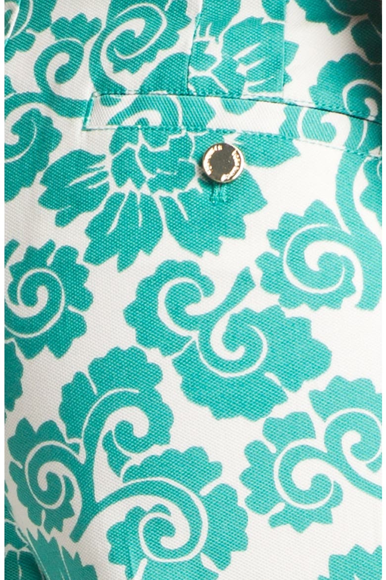 'Gabriel' Print Shorts, Alternate, color, VIRIDIAN GREEN CAPTIVA