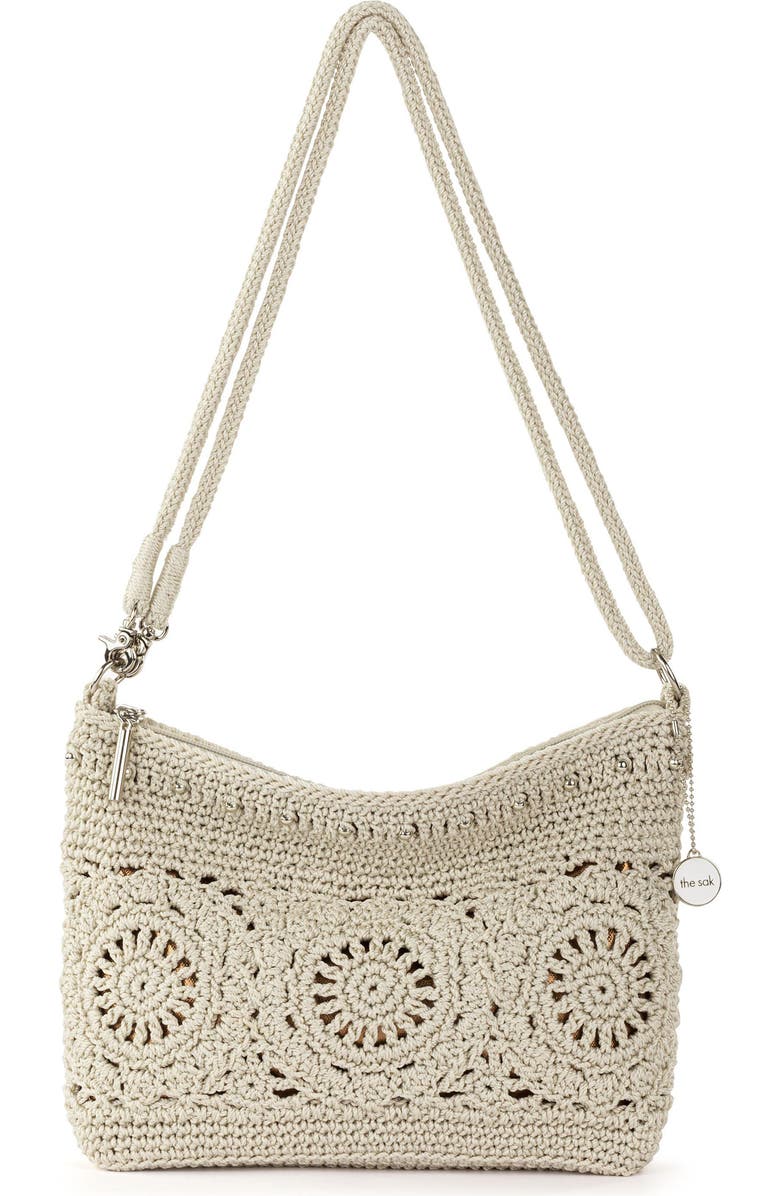 The Sak Lumi Covertible Crossbody Hand Crochet Bag, Main, color, Natural Medallion