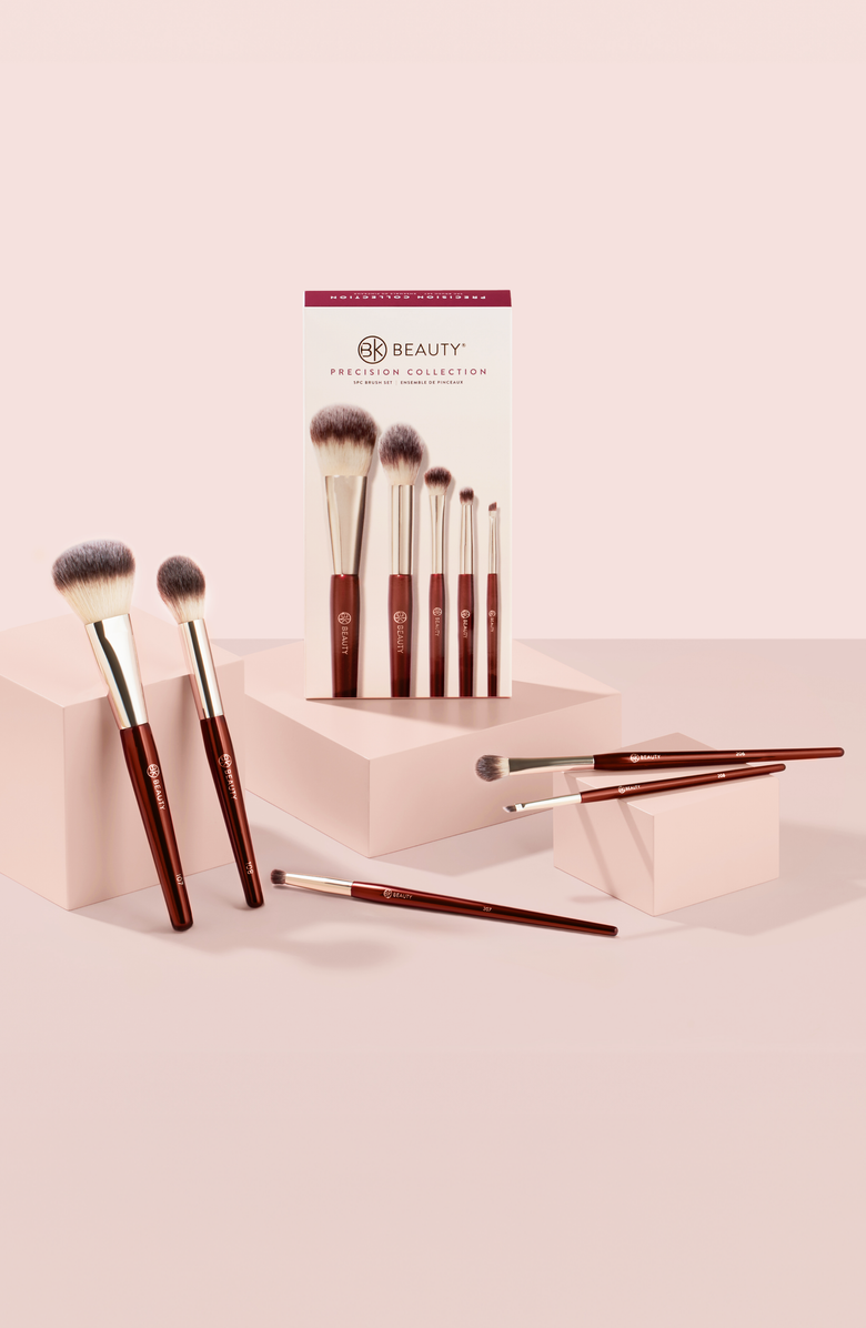 BK Beauty Precision Brush Collection, Alternate, color, Burgundy