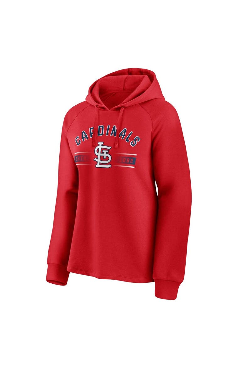 Women's Fanatics Branded Red St. Louis Cardinals Perfect Play Raglan Pullover Hoodie, Alternate, color, Red
