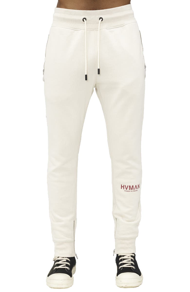 HVMAN Logo Sweatpants, Main, color, Cream