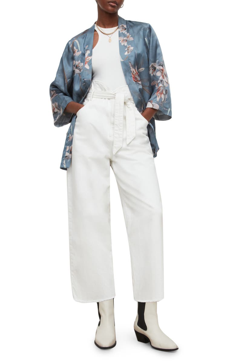 AllSaints Carina Kuroyuri Satin Wrap, Alternate, color, Blue