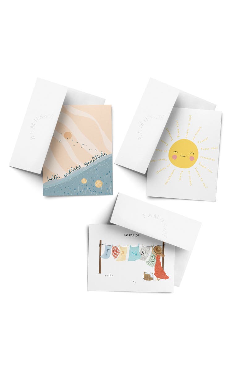 Ramus & Co Everyday Greeting Card Pack (3ct) "Gratitude, Clothes, Sun", Main, color, Multi-Pack