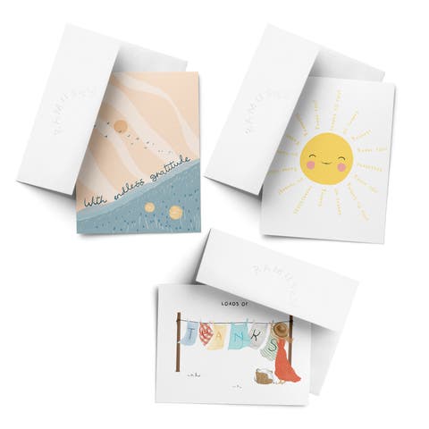 Everyday Greeting Card Pack (3ct) "Gratitude, Clothes, Sun"