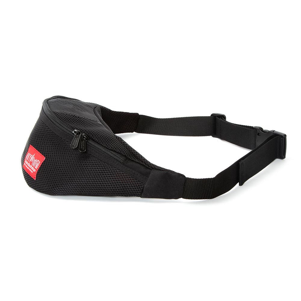 Manhattan Portage Mesh Brooklyn Bridge Belt Bag, Alternate, color, Black