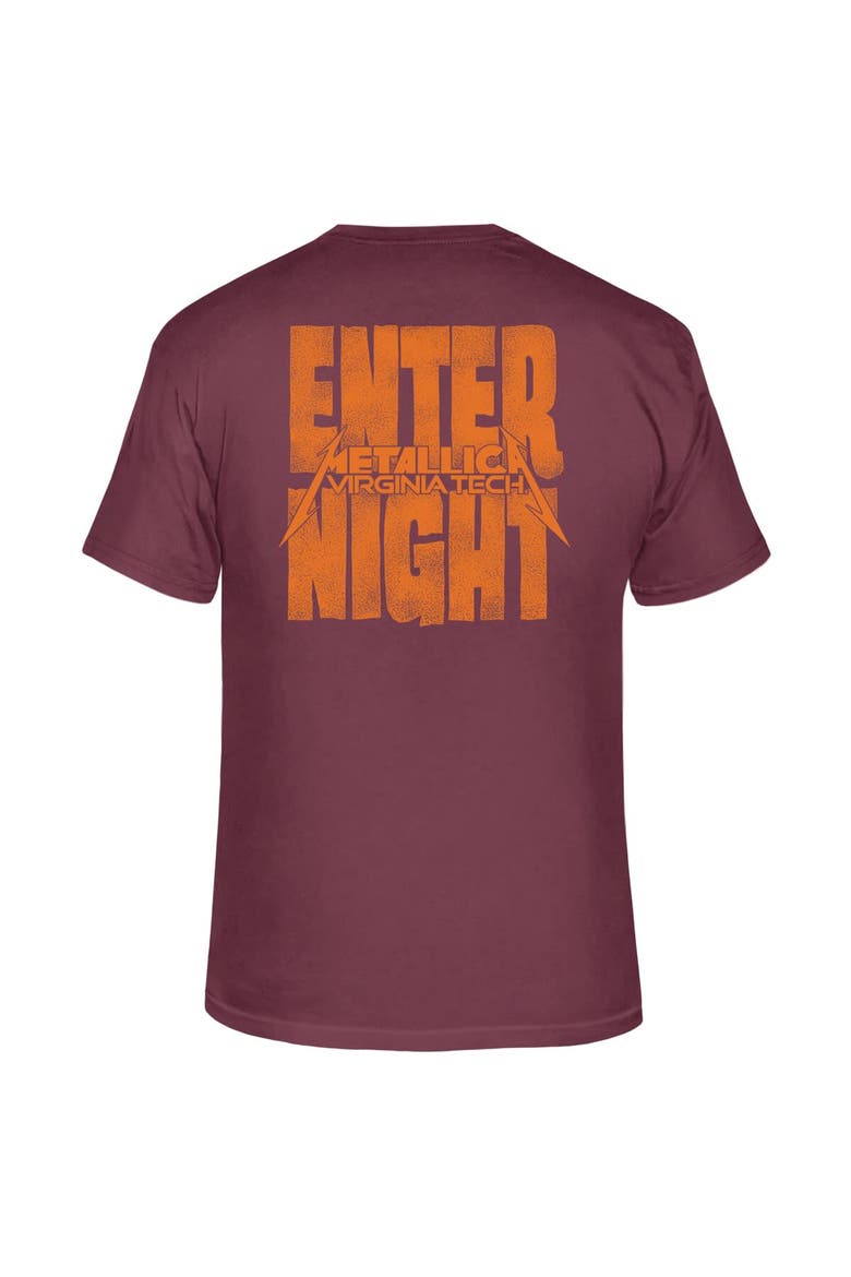 Men's Original Retro Brand Maroon Virginia Tech Hokies Metallica Retro T-Shirt, Alternate, color, Maroon