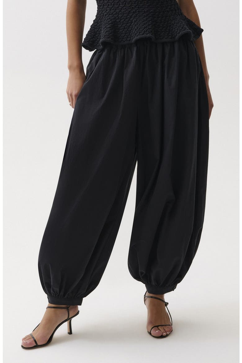 Liya Relaxed Balloon Pants, Main, color, NOIR