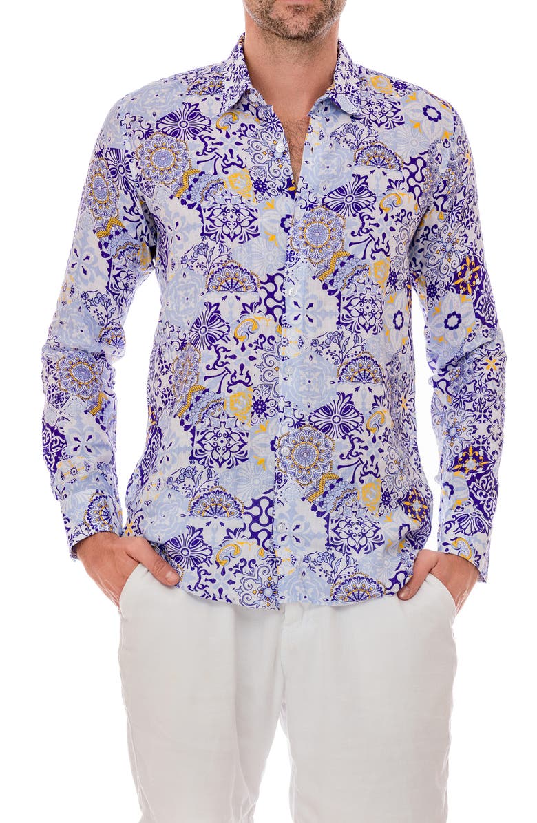 RANEES Turkish Linen Button-Up Shirt, Alternate, color, 