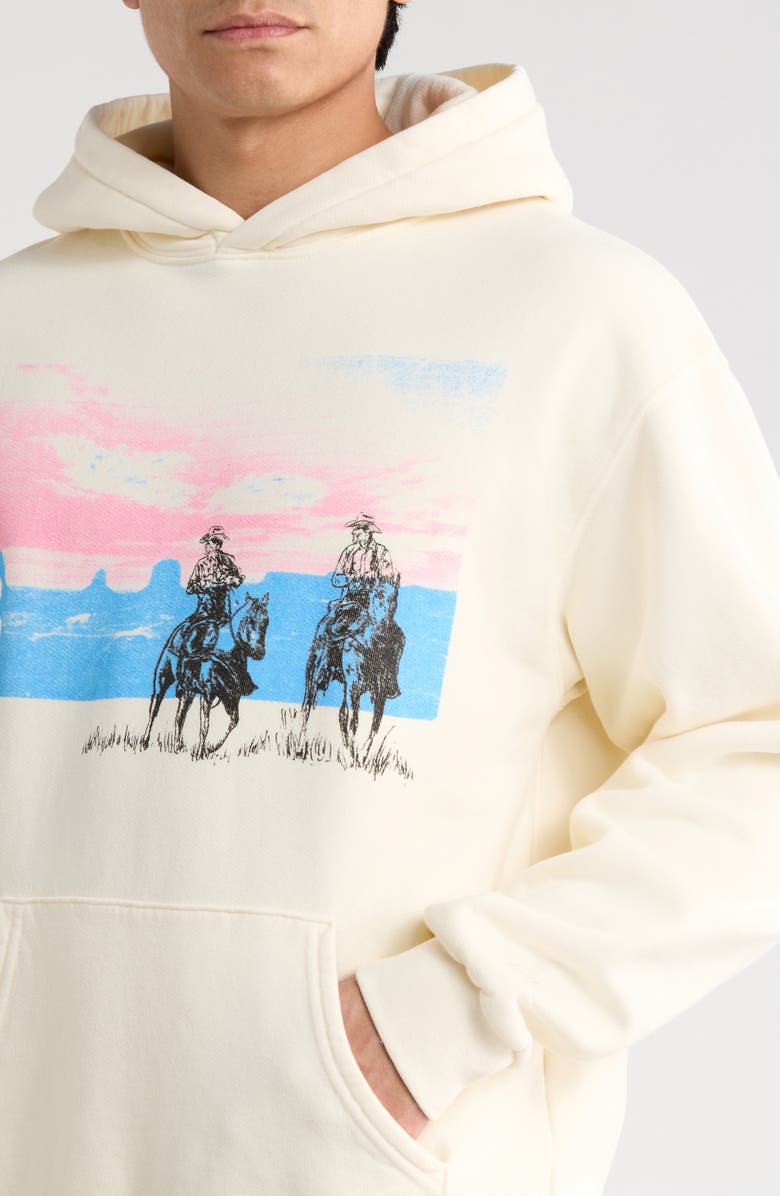 ONE OF THESE DAYS Drifting Fleece Graphic Hoodie, Alternate, color, Bone