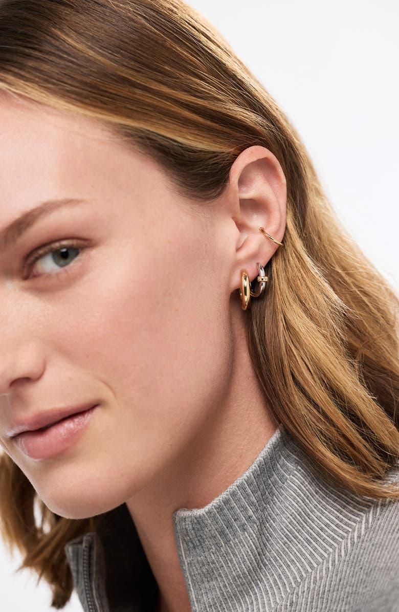 Ana Luisa Cyrus Two-Tone Hoop Earrings, Alternate, color, Gold / Silver