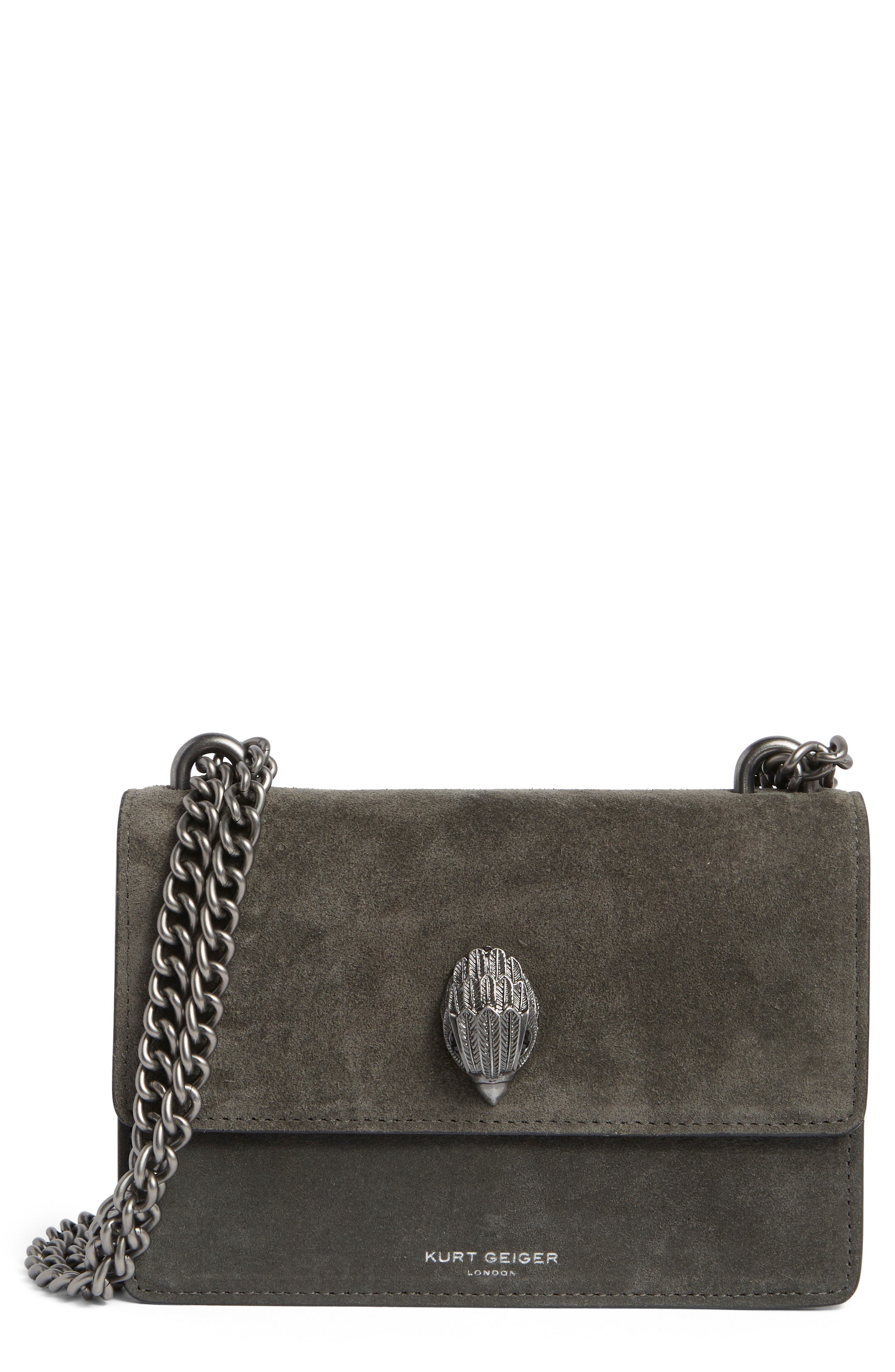 Kurt Geiger London Shoreditch Small Suede Shoulder Bag (Women ...