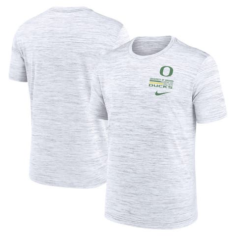 Men's Nike White Oregon Ducks Velocity Stacked Performance T-Shirt