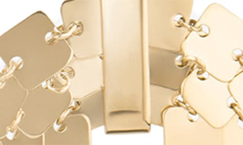 Lana Laser Square Link Cascade Drop Earring In Gold