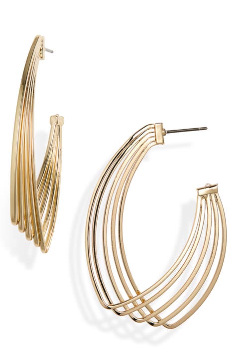 Radiating Hoop Earrings