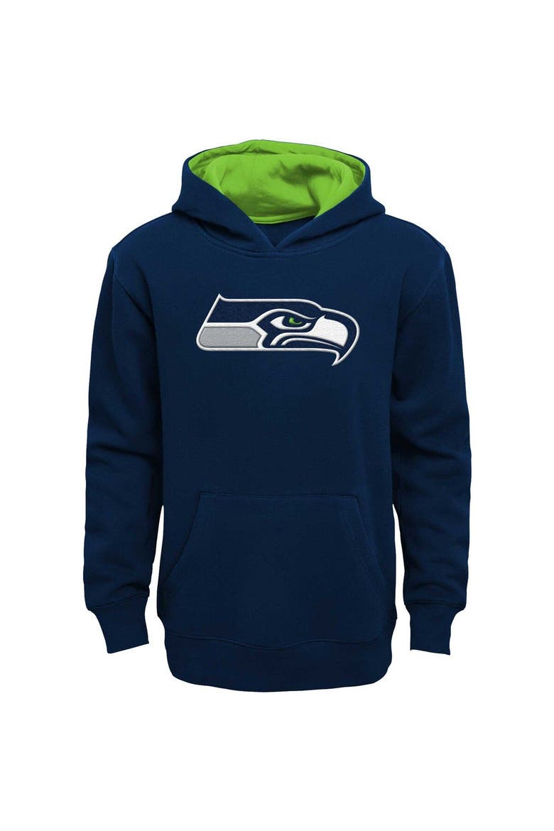 Youth Navy Seattle Seahawks Prime Pullover Hoodie, Main, color, Navy