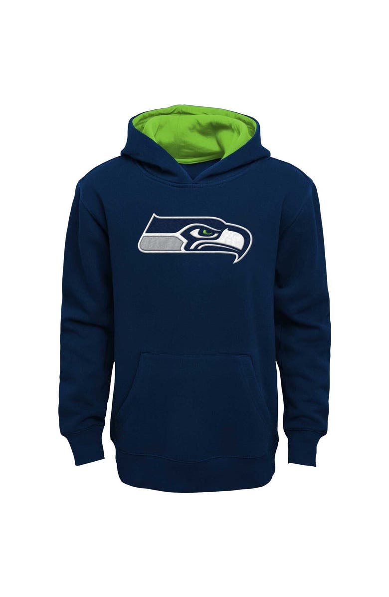 Outerstuff Youth Navy Seattle Seahawks Prime Pullover Hoodie, Main, color, Navy