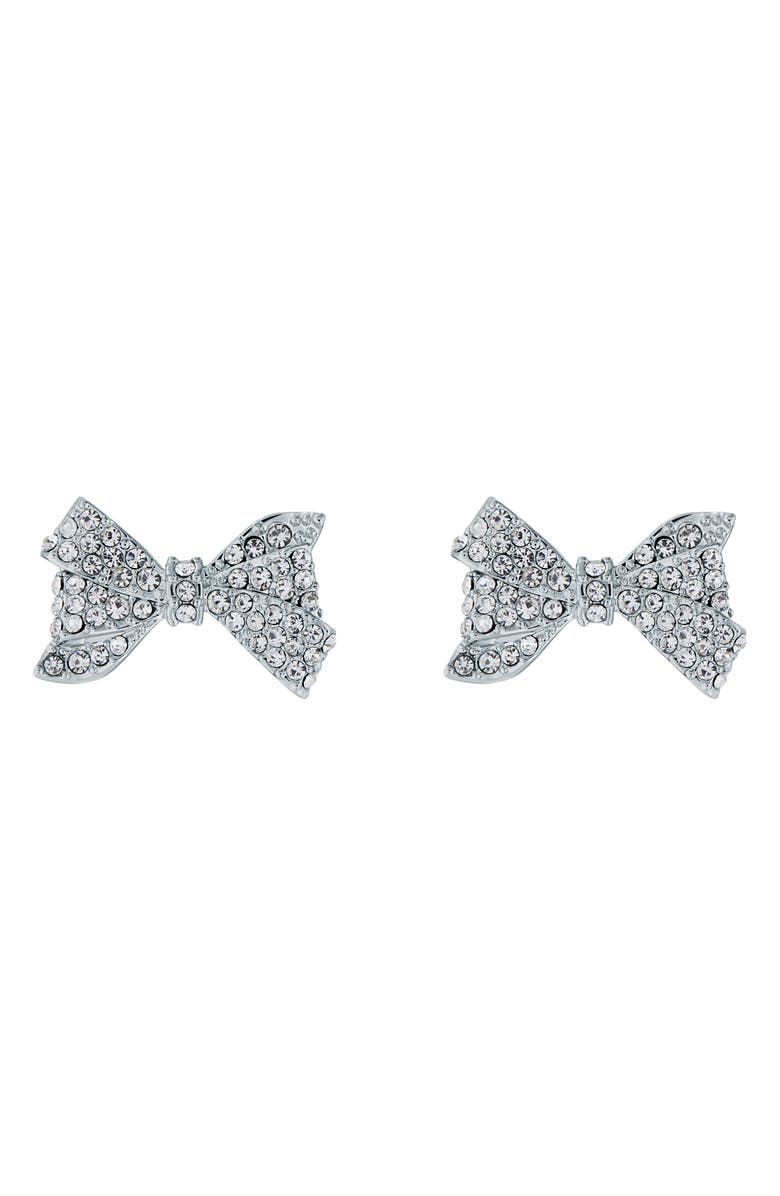 Ted Baker London Barseta Pavé Crystal Bow Stud Earrings, Main, color, 