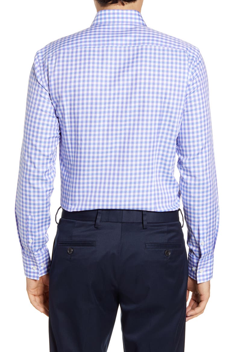 Slim Fit Check Dress Shirt, Alternate, color, PURPLE