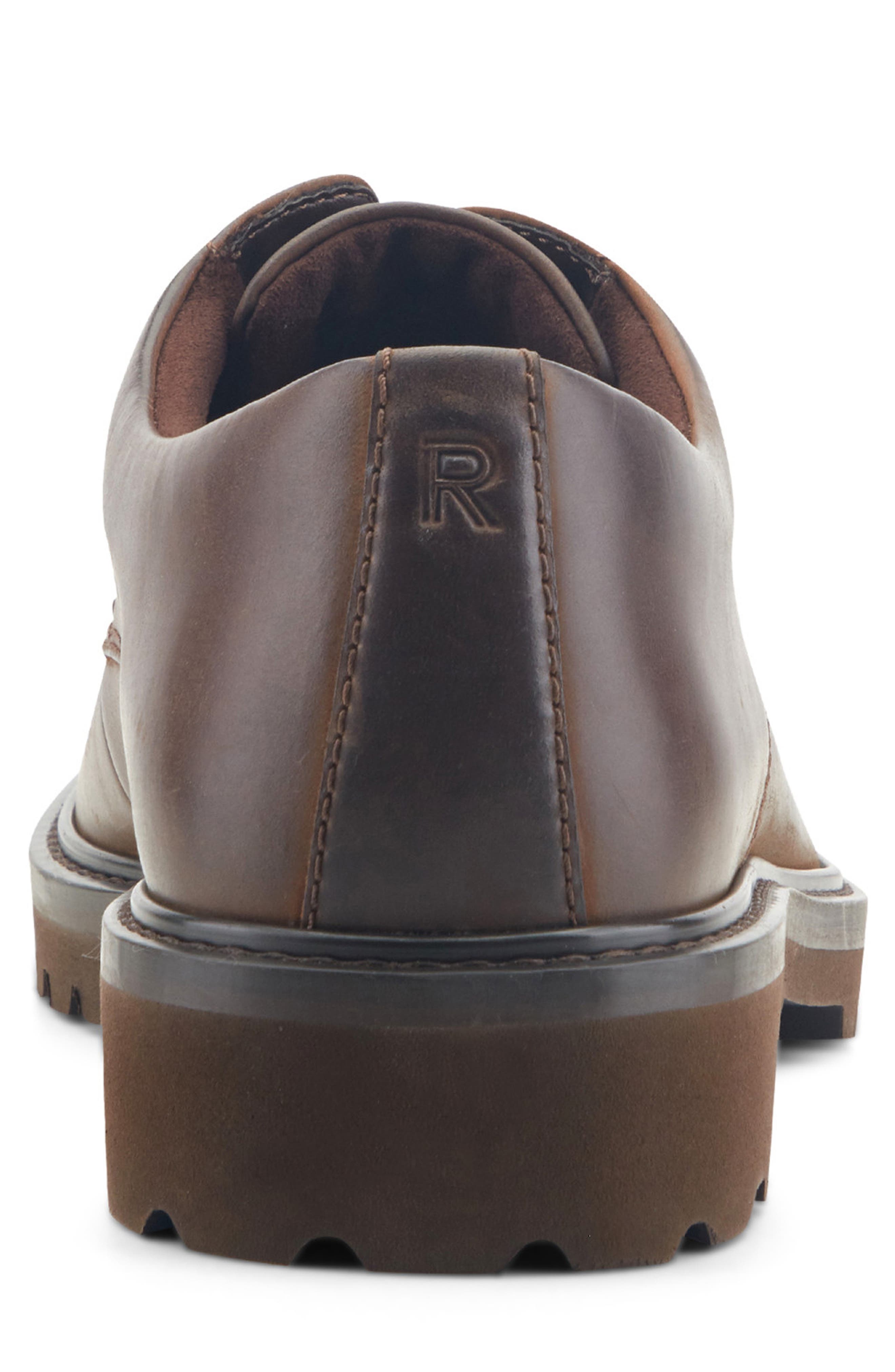 Max Leather Plain Toe Derby, Alternate, color, DARK BROWN LEATHER