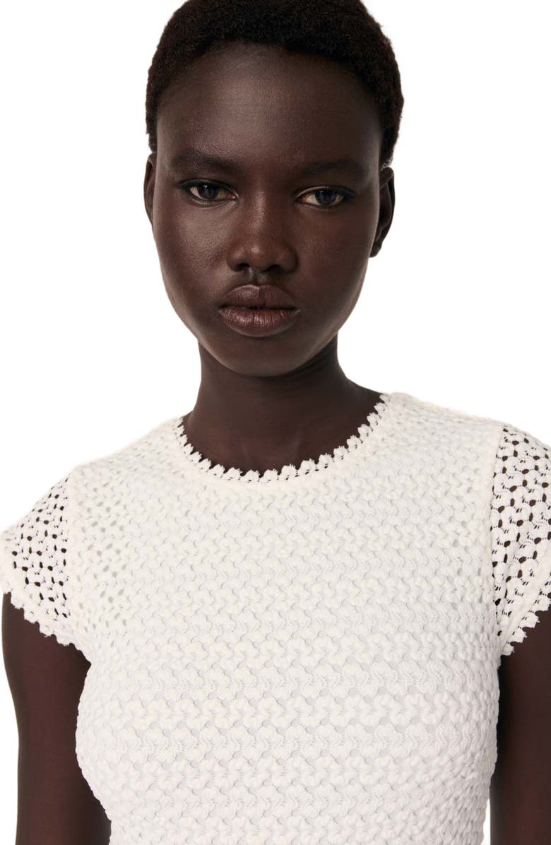 maje Mini crochet dress, Alternate, color,