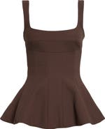 Stine Goya Structured Sleeveless Peplum Top