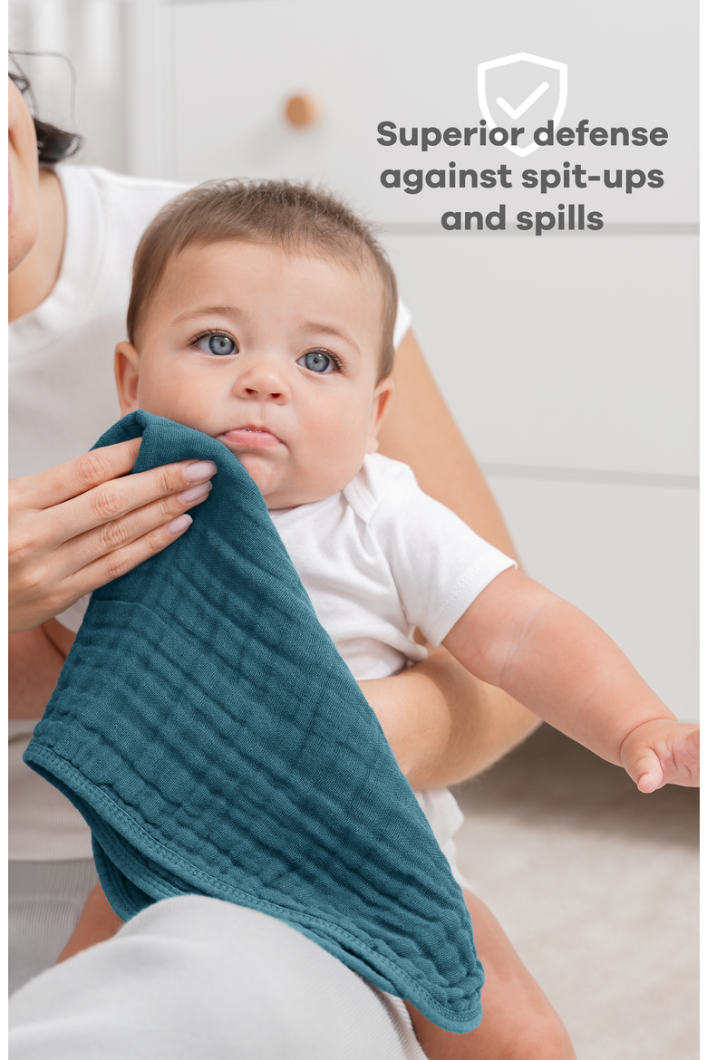 Muslin Burp Cloths - Pack of 10, Alternate, color, Multi Boy