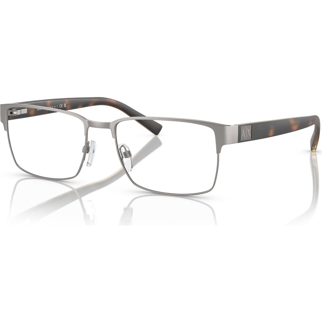 Armani Exchange 54mm Square Optical Glasses In Gray