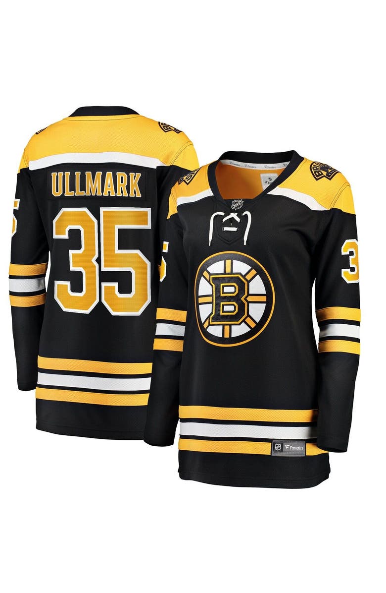 FANATICS Women's Fanatics Branded Linus Ullmark Black Boston Bruins Home Breakaway Player Jersey, Main, color, 