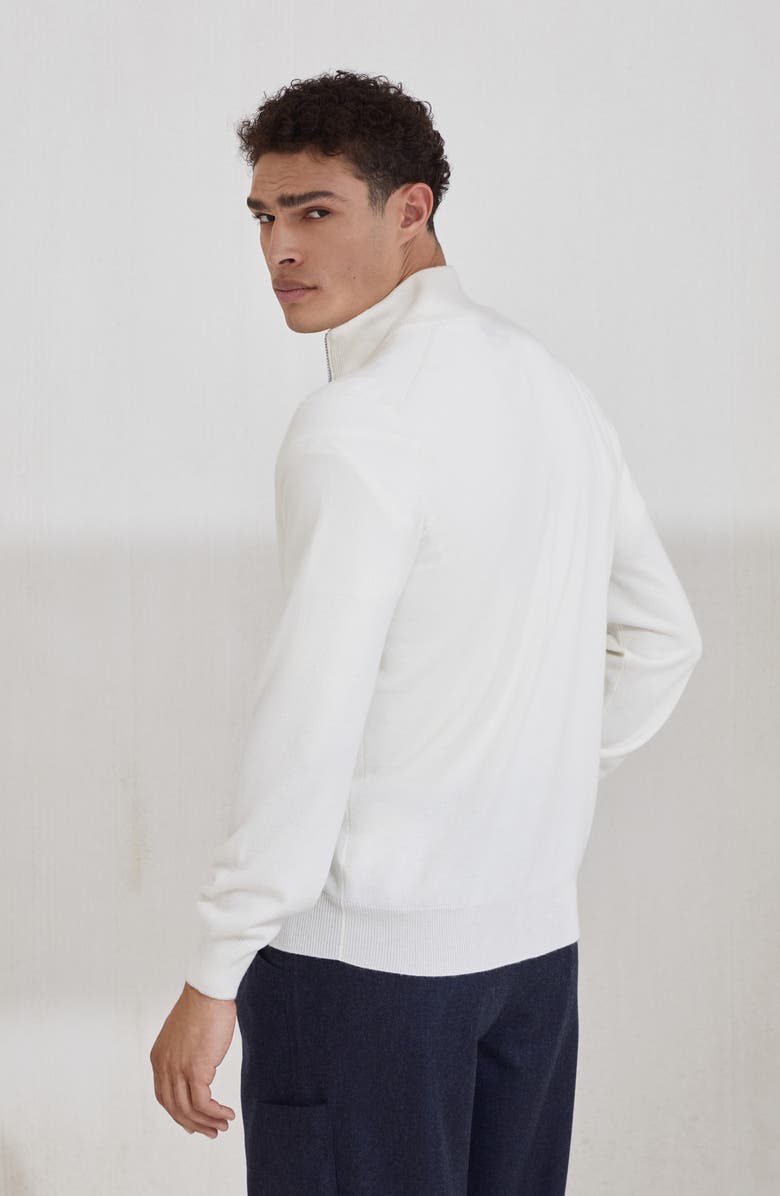 Brunello Cucinelli Zip-front cardigan, Alternate, color, Panama