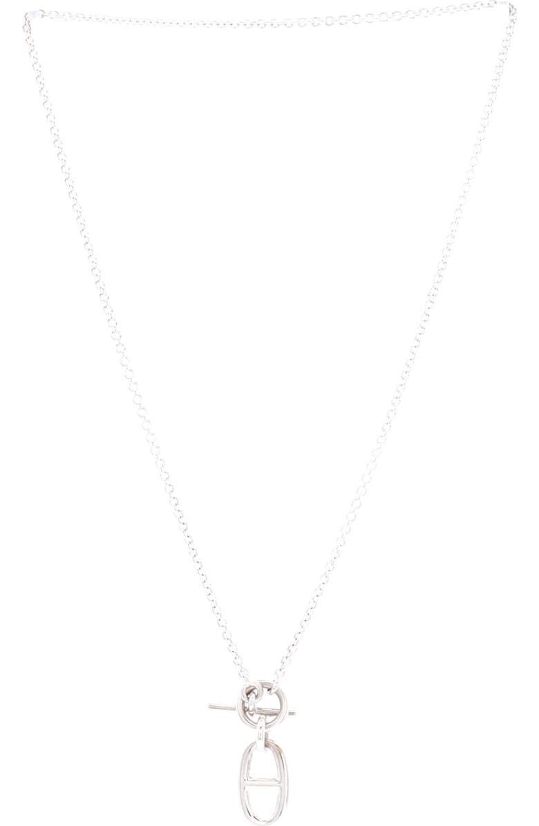 Pre-Owned Hermes Chaine d'Ancre Pendant Necklace Sterling Silver, Alternate, color, Silver