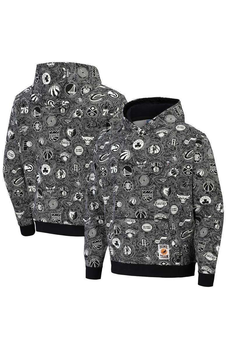 STAPLE Men's NBA x Staple Black All Teams Fusion Fleece Pullover Hoodie, Alternate, color,