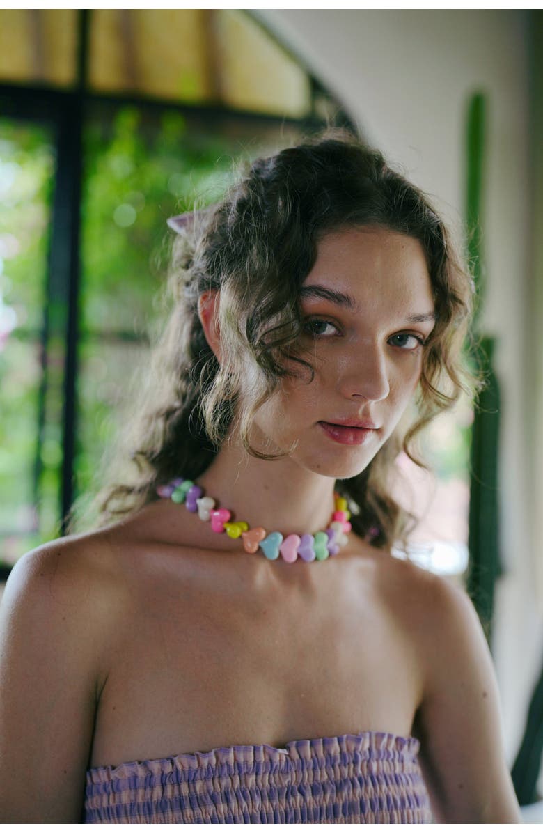 PINK HALEY Candy Heart Necklace, Alternate, color, Multi